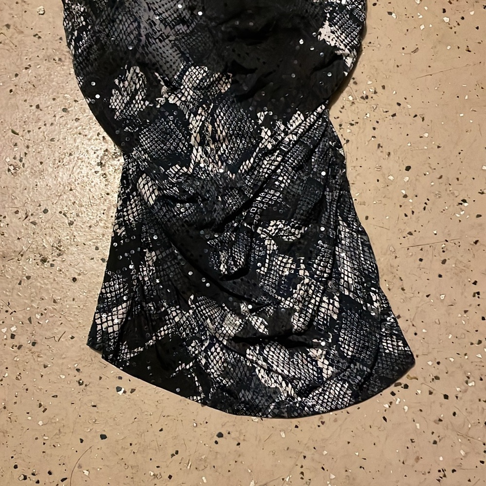 Black and White Patterned Dress